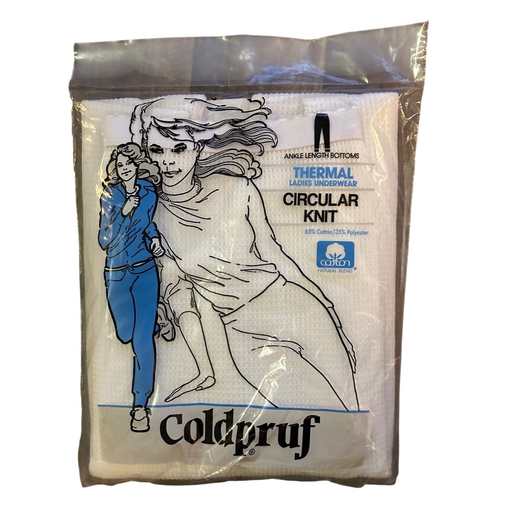 Coldpruf Thermal Ladies Underwear Circular Knit Ankle Length Bottoms‎ White L